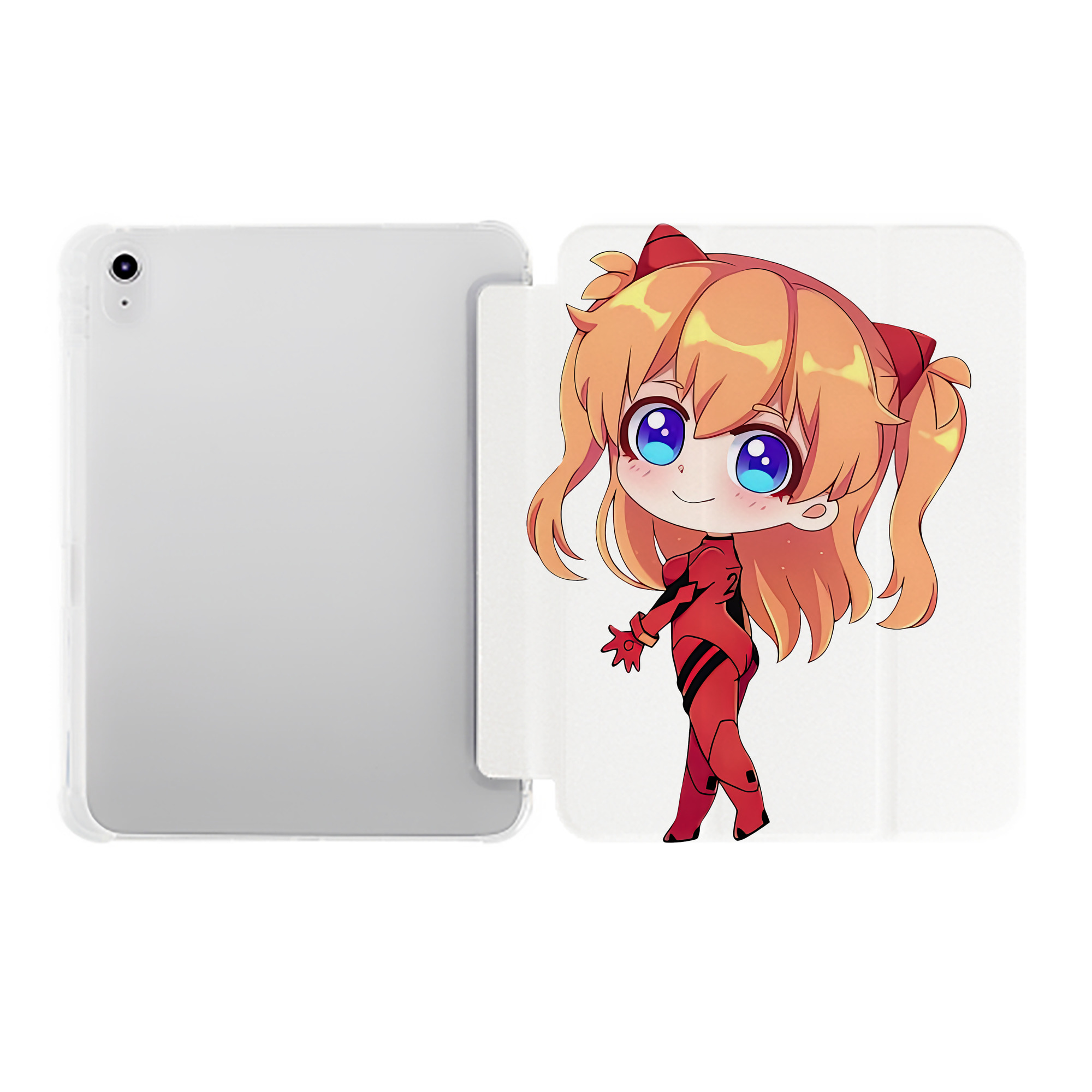 （画像用） EVA 新世紀エヴァンゲリオン IPad ケース ペン収納付き 三つ折りスタンド PUレザー×シリコン 対応機種9.5/10.5/10.9インチ